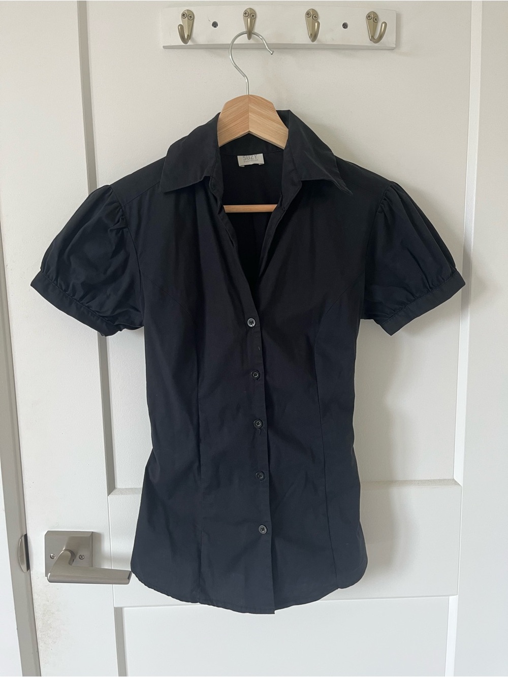 Y2K Black Short Sleeve Button-Down